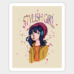 Stylish girl Sticker